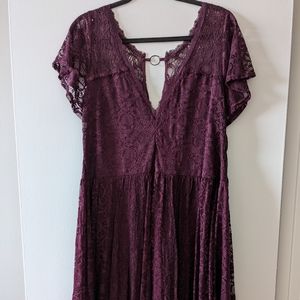 Burgundy lace dress